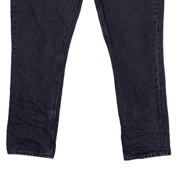 Aritzia Denim Forum Dillon High Rise Slim Jeans 30 Black Button Fly Rigid Denim - Picture 4 of 10